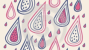 Colorful Raindrop Pattern Vector Background, vector design Generative AI
