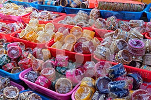 Colorful Rajasthani bangles, being sold at famous Sardar Market and Ghanta ghar Clock tower in Jodhpur, Rajasthan, India