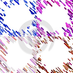 Colorful random diagonal stripe pattern background set