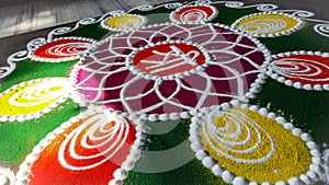 Colorful Rangoli Art.