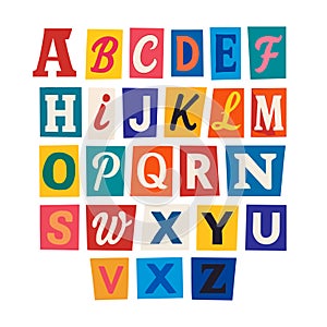 Colorful Ransom Alphabet Letters for Kids Learning