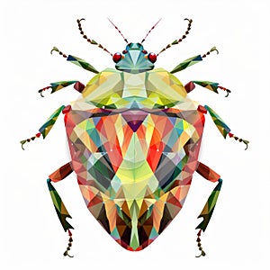 Colorful Realism: Stink Bug In The Style Of Georgia O\'keeffe