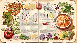 A colorful recipe template