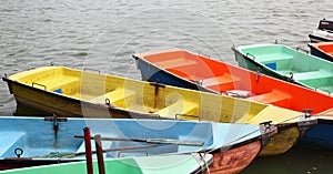 Colorful recreation boats