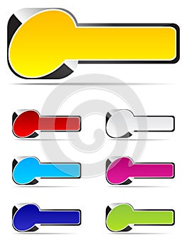 Colorful rectangle buttons