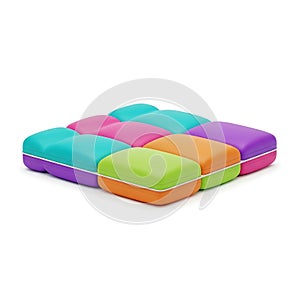 Colorful rectangular blocks arranged in a grid pattern