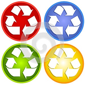 Colorful Recycle Symbols