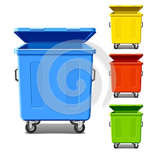 Farbistý recyklácia koša 