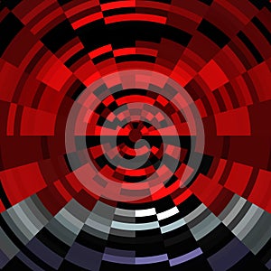 Colorful red black purple circles contrasts lines forms abstract bright vivid background