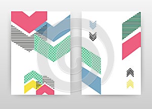 Colorful red, blue, green arrows design for annual report, brochure, flyer, poster. Geometric arrows on white background vector