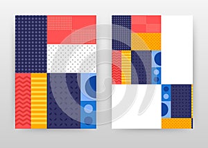 Colorful red blue yellow business annual report brochure flyer design. Colorful abstract brochure, poster template. flyer leaflet