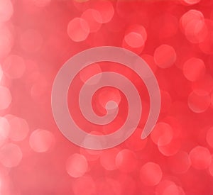 Colorful red glitter abstract bokeh pattern for Christmas background