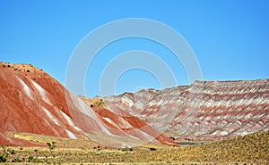 Colorful red mountains near Tabriz , Iran