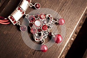 Colorful red pendant