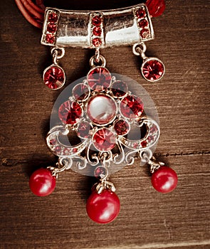 Colorful red pendant