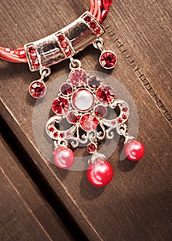 Colorful red pendant