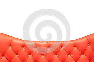 Colorful red sofa couch isolated on white background , clipping path