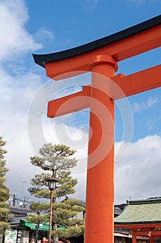 Colorful Red Tori Gate