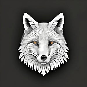 Colorful red wolf background, wildlife nature predator animal hd wallpaper, husky illustration, generative ai