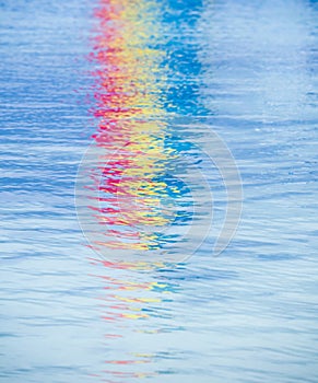 Colorful reflection in ocean