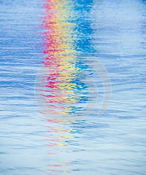 Colorful reflection in ocean