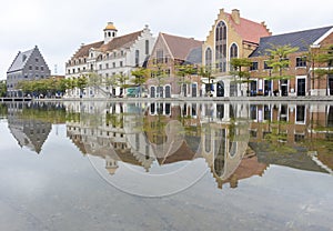 Colorful Reflections of Buildings, Alesund, China