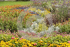 Colorful resort garden