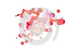 Colorful retro vintage abstract watercolour aquarelle art hand paint on white background