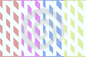 Colorful Rhombus Design With Multicolor Background