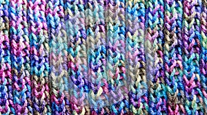 Colorful Rib Stitch Knit Pattern