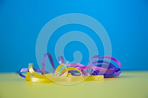 Colorful ribbon on background