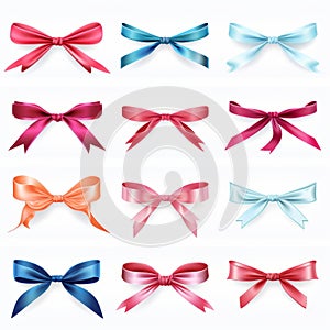 Colorful Ribbon Banners Vector Collection On White Background