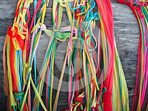 Colorful ribbon for pray