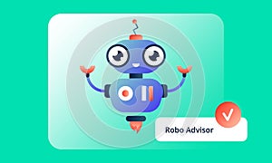 Colorful Robo Advisor, who is always happy to help photo