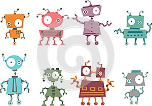 Colorful robot collection