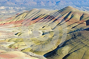 Colorful rock formations at the Painted Hills in eastern Oregon