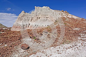 Colorful Rock Remants Below the Volcani Tuff