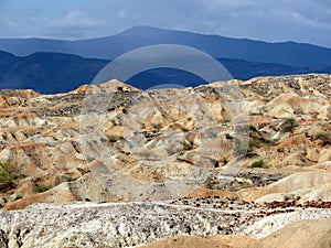 Colorful rocks at the desert Tatacoa