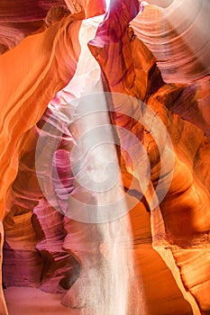 Antelope Canyon in the Navajo Reservation Page Northern Arizona. Famous slot canyon.