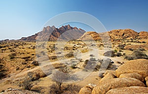 Colorful rocky landscape in Spitzkoppe