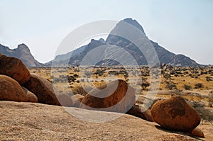 Colorful rocky landscape in Spitzkoppe