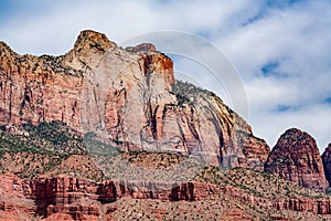 Colorful Rocky Peak at Zion National Park, Utah.