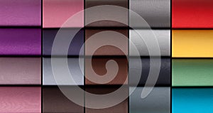 Colorful rolls of lycra, nylon, microfiber