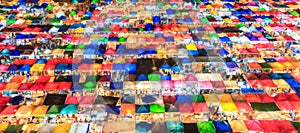 Colorful roof at the popular market