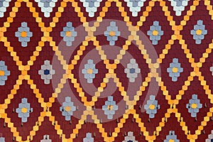 Colorful roof tile pattern