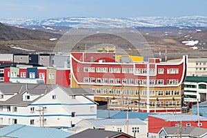 Colorful rooftops in Iqaluit, Nunavut, Canada