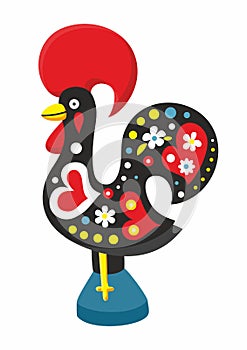 Colorful rooster Galo de Barcelos Portuguese Rooster. Portugal souvenir photo