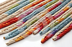 A colorful rope in its abstract knits