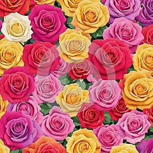 Colorful roses background