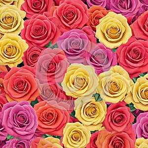 Colorful roses background